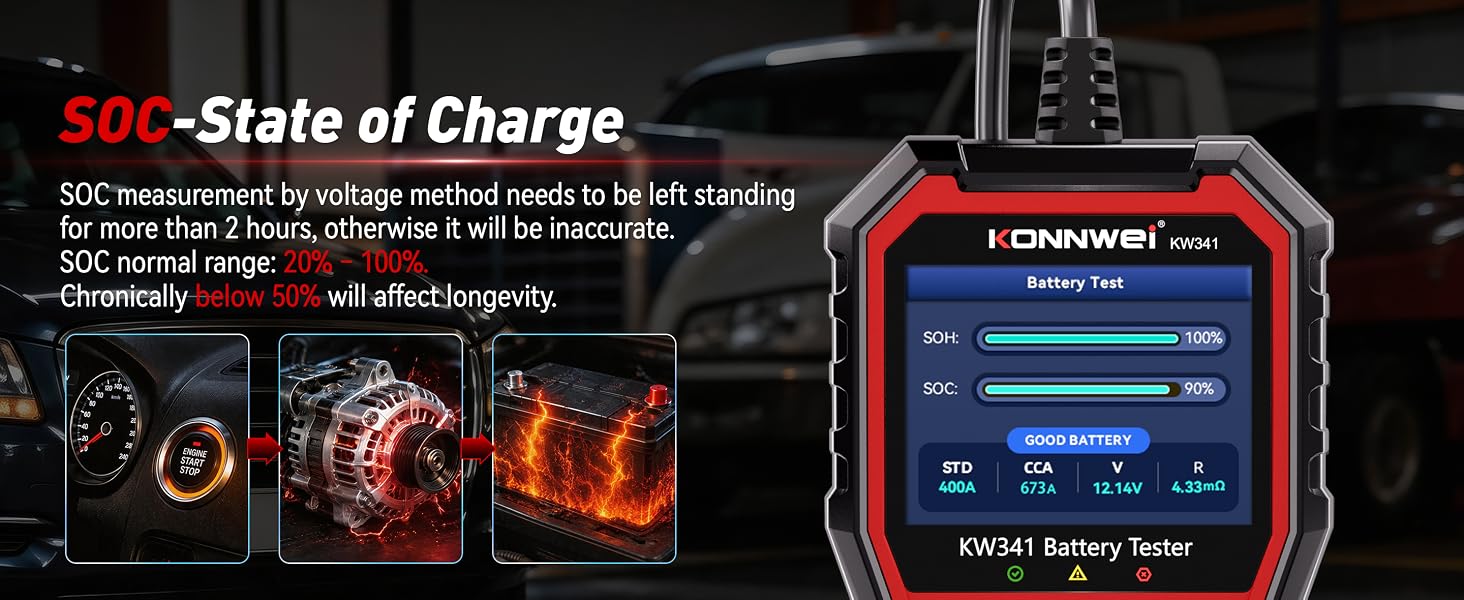 KW341 Battery Tester