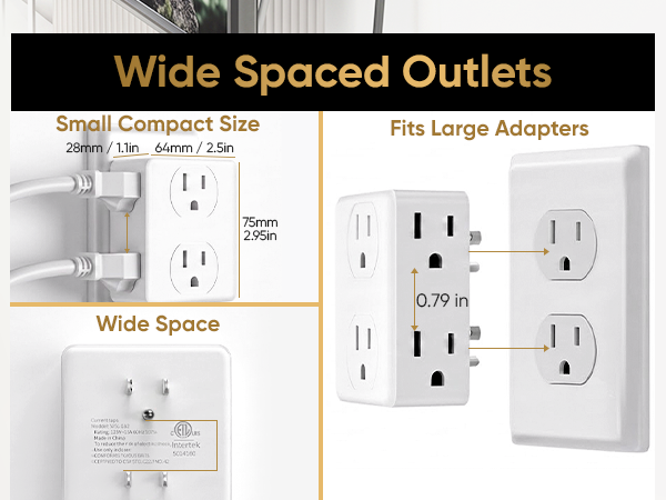Wide spaced outlets