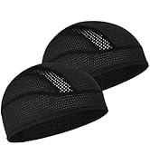 Skull Cap Helmet Liner Beanie, Cooling Mesh Cycling Running Hat for Men Women, Fits Under Helmets