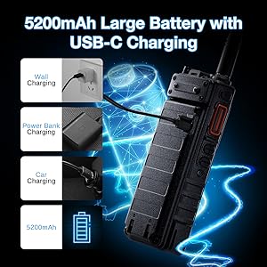5200mAh Large Battery with USB-C Charging Port