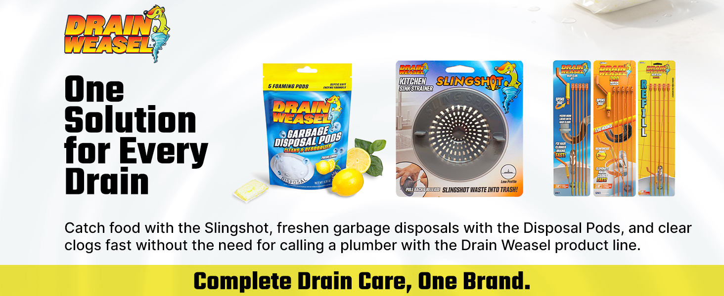 One Solution for every drain. Complete drain care, one brand.