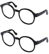 2Pcs Nerd Glasses, Black Pet Dog Cute Glasses Clear Lens Retro Glasses Photo Props Transparent Ca...