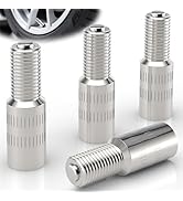 4 PCS Tire Valve Stem Extensions, 28mm Valve Cap Stem Extenders, Nickle Plated Brass Wheel Tire C...