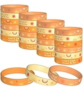 G1ngtar 24Pcs Boho Sun First Trip Around the Sun Silicone Bracelets Stretch Rubber Wristbands Hip...