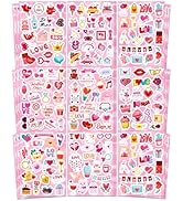 Ozepao 465 Bulk Valentines Stickers for Kids Party Crafts Supplies Classroom Exchange Gifts
