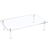 Sumerflos Clear Acrylic Monitor Laptop Stand, Sturdy and Save Space Computer Laptop Monitor Riser...