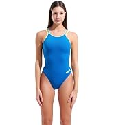 Arena Women's Solid Team Swimsuit Double Cross Back Intensive Swimming Athletic Bathing Suit