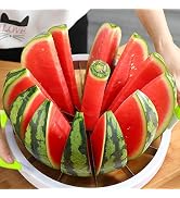 Extra Large Watermelon Slicer Cutter Comfort Silicone Handle,Home Stainless Steel Round Fruit Veg...