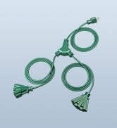 DEWENWILS Extension Cord 1 to 2 Splitter, 19FT Total 6 Grounded Outlets | 16AWG SJTW Heavy Duty, ...