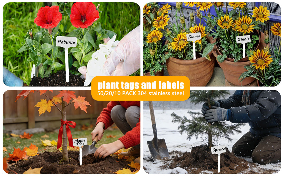 plant tags and labels 50/20/10 PACK 304 stainless steel