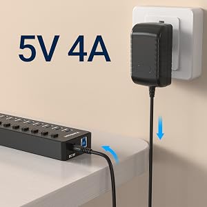powered usb hub 3.0 with ac adapter