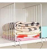 Shelf Dividers, 8 Pack Closet Shelf Organizer for Clothes, Metal Closet Shelf Dividers for Wood S...