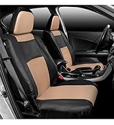 BDK Croc Skin Faux Leather Beige Car Seat Covers Full Set