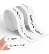Thermal Labels DETONGER 2 Rolls 1/2 Width Compatible Tape Refills Label Stickers Film Coatedfor L...