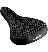 DAWAY Comfortable Bike Seat Cover - Silicone Gel & Memory Foam Padded Bike Seat Cushion for Men W...