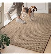 QiCaiJia Front Door Mat Indoor Entrance 31"x47", Low-Profile Non Slip Large Inside Doormat for En...