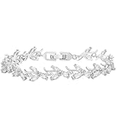 EVER FAITH Wedding Gorgeous Cubic Zirconia Tennis Bracelet for Bride Bridesmaid, Elegant Marquise...