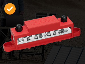 Bus Bar 12V 250A Power Distribution Block with 3 8 Stud Marine Bus Bar Terminal Block