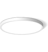 CHARYJOD LED Flush Mount Ceiling Light Fixture 12Inch, 24W Flat Light,5000K Ultra Thin Surface Pa...