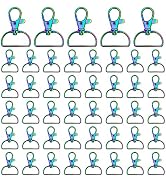 30pcs Swivel Snap Hook D Ring,Metal Swivel Clasps Lobster Lanyard Clasp Swivel Clasps Claw Lobste...