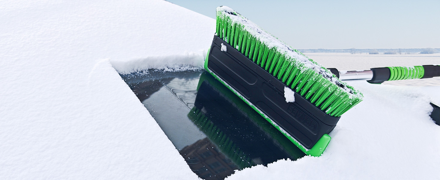 snow brush and ice scraper