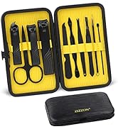 ZIZZON Travel Mini Manicure set Nail Clipper set 10 in 1 Stainless Steel Pedicure Care Grooming k...