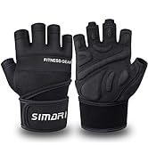 SIMARI Workout Gloves Men and Women Weight Lifting Gloves with Wrist Wraps Support for Gym Traini...