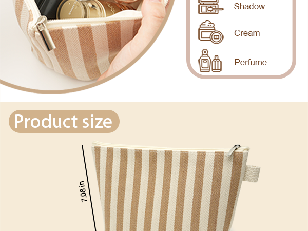Canvas Makeup Bag Set