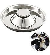 Yudansi Stainless Steel Puppy Weaning Bowls,Cat Bowls for Food Water, Puppy Feeder Bowl Whelping ...