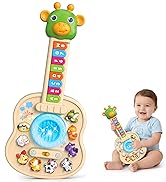 Musical Giraffe Guitar Toys for Toddlers 1-3 with Music & Light, Montessori Baby Piano Toys 9-12-...