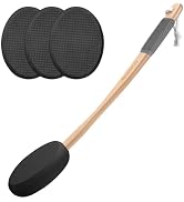 AmazerBath Lotion Applicator for Back, Feet, 4 Replacement Pads with 17" Curved Handle, Back Suns...