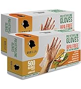 Gorilla Supply 1000 BPA Free Premium Disposable Gloves Poly PE LDPE Plastic for Kitchen Food Hand...