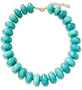 CSIYANJRY99 Chunky Beaded Necklace for Women, Large Colorful Resin Beads Statement Necklace, Boho...