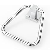 RUACQ Towel Ring,Square Base Hand Towel Ring, Stainless Steel Hand Towel Holder for Bathroom Wall...