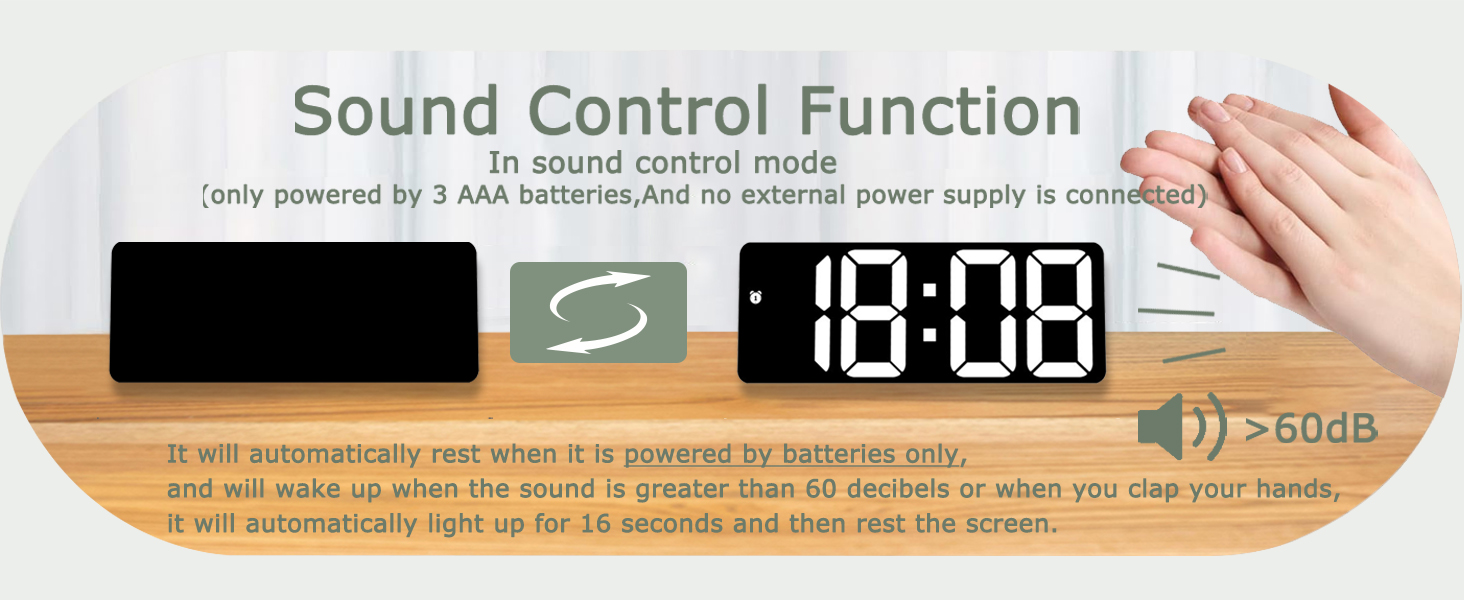 6.7" Digital Alarm Clock for Bederoom