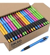 Pens Bulk Gripped Slimster Retractable Ballpoint Pen Medium Point Black ink Smooth Writing Pens f...