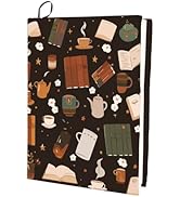 CRASPIRE Book Pattern Stretchable Book Cover Coffee Washable Reusable Large Nylon Book Protector ...