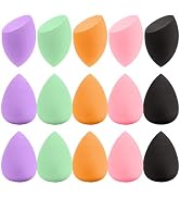 15 Pcs Multi-Color Individually Wrapped Makeup Sponge Set, Super Soft Latex-Free Low Absorption S...