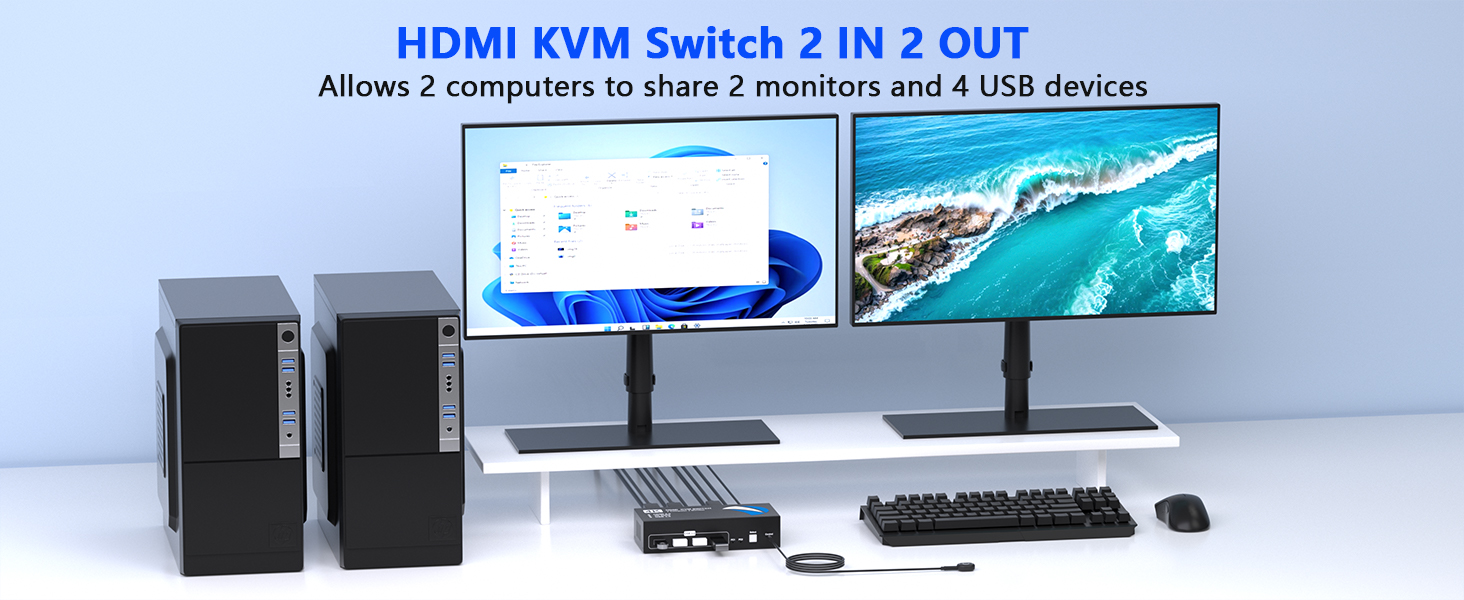 kvm switch 2 monitors 2 computers