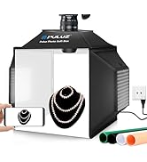 PULUZ 16''x16'' Photo Studio Light Box, Upgraded Photo Box Soft Box Integrated Portable Light Box...
