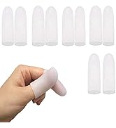 Gel Finger Protectors Finger Caps Silicone Fingertips Protection - Finger Cots Great for Trigger ...