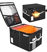 TOMKID 5200°F Fireproof Document Box, Fire Important Document Organizer with Lock