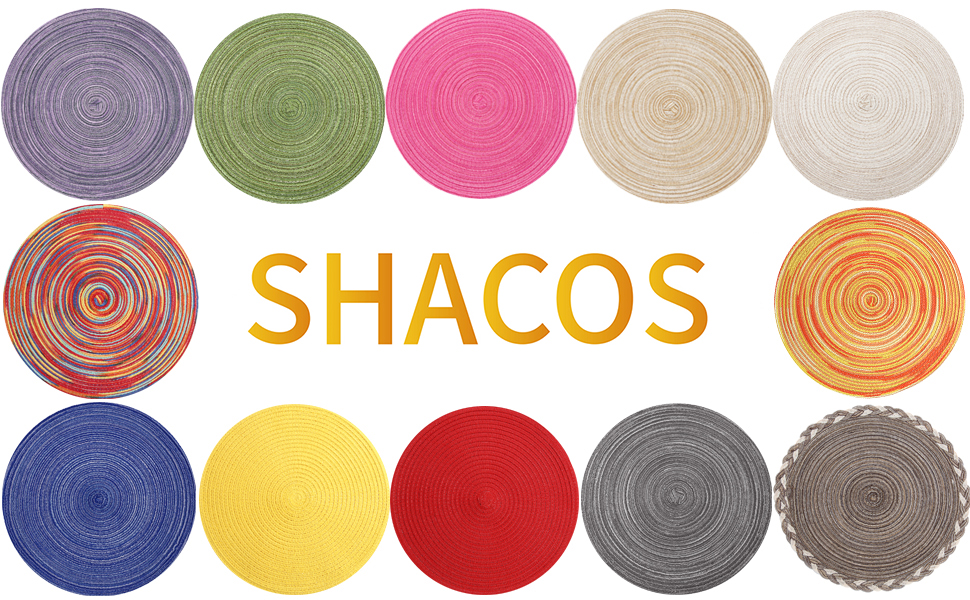 shacos round braided placemat