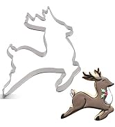 LILIAO Christmas Reindeer Cookie Cutter - 3.9 x 4.3 inches - Stainless Steel