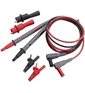 WGGE WG-011 Soft Silicone Test Lead and Safety Alligator Clips,Multimeter Test Leads Kit CAT III ...