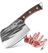 ZHANG XIAO QUAN Heavy Duty Butcher Knife, 40Cr13 Stainless Steel Chinese Cleaver Knife for Cuttin...