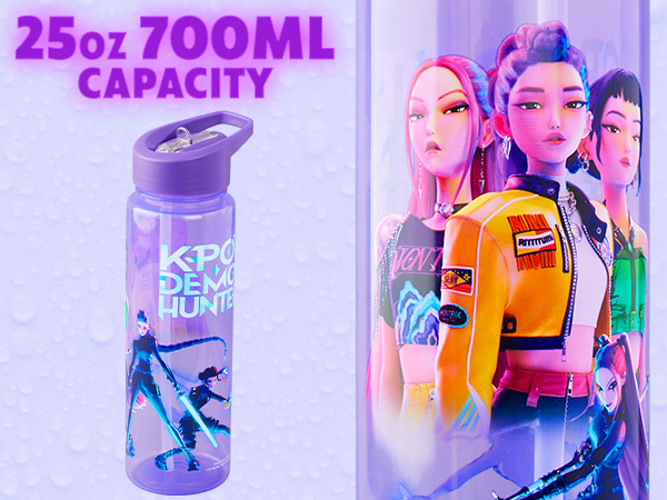 KPop Demon Hunters Officially Licensed Huntrix Water Bottle for Girls