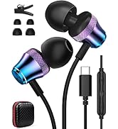 USB C Headphone for iPad A16 11 10,Type C Wired Earbuds for Samsung Galaxy A17 S25 FE S24 S23 S22...