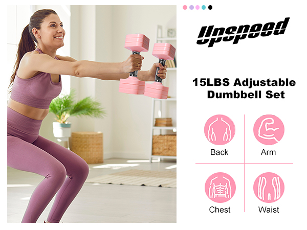 15 LBS Dumbbells Set