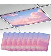 Cosweet 8 Pcs Fluorescent Light Covers with 10 Strong Magnets -4 x 2 FT Flame Retardant Light Fil...